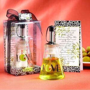Kate Aspen - LOVE Olive Oil Glass Bottle